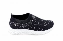 Мокасины женские Seastar 7133 (лето, черный, текстиль)