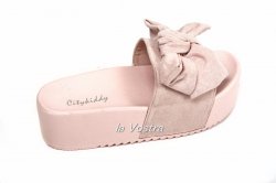 Шльопанці жіночі City kiddy 19002 (літо, рожевий, еко-замш)
