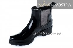 Сапоги женские Weide 5652 (весенне-осенние, черный, резиновые)