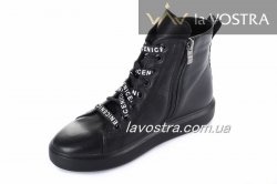 Черевики жіночі Esve stule 803чк (весняно-осінні, чорний, шкіра)