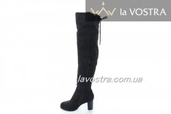 Чоботи жіночі Seastar 5379 (весняно-осінні, чорний, еко-замш)