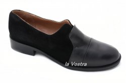 Туфлі жіночі Darini 6345 (весняно-осінні, чорний, замш)