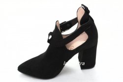 Черевики жіночі Style-N 85850чз (весняно-осінні, чорний, замш)
