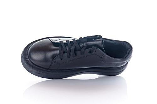 Кросівки жіночі EDAN 11255 (весняно-осінні, чорні, шкіряні)