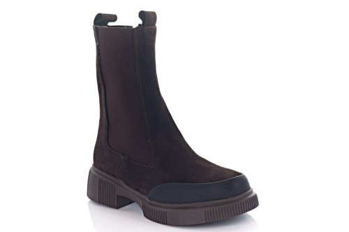 Черевики жіночі Slaturi 11484 (зимові, коричневі, замшеві)