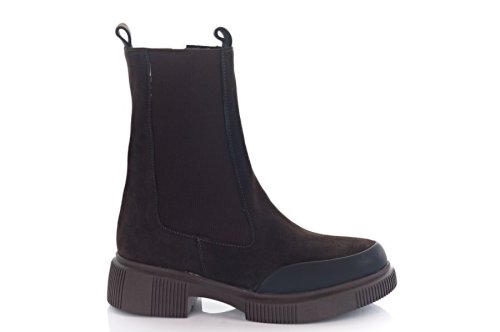 Черевики жіночі Slaturi 11484 (зимові, коричневі, замшеві)