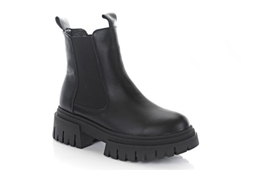 Черевики жіночі Steffe 9804 (зимові, чорні, шкіряні)