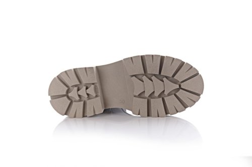 Черевики жіночі Slaturi 10551 (зимові, чорні-капучіно, шкіряні)