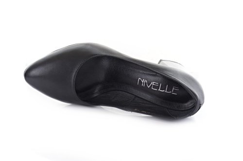 Туфлі жіночі Nivelie 9380 (весняно-осінні, чорний, натуральна-шкіра)