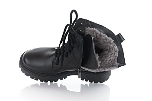 Черевики жіночі Staturi 10609 (зимові, чорні, шкіряні)