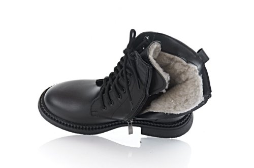 Черевики жіночі EDAN 10607 (зимові, чорні, шкіряні)