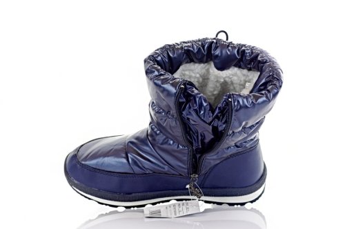 Дутики та уггі жіночі Wanadi 10633 (зимові, т. сині, балонні)