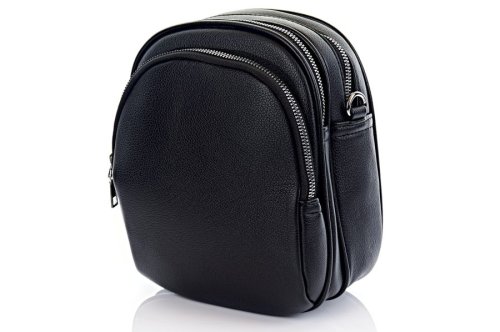 Сумка-рюкзак жіноча Miss moda 10671 (чорна, еко-шкіряна)
